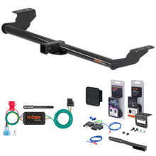 18 - 24 Honda Odyssey Curt 2" Class 3 Trailer Tow Hitch + 5-Flat Wiring Kit Tow Boat/Utility Trailer with Surge Brakes 13370