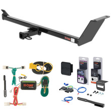 11 - 14 Mitsubishi Lancer Sedan, excluding Ralliart and fore to aft mufflers Curt 1-1/4" Class 1 Trailer Tow Hitch + 5-Flat Wiring Kit Tow Boat/Utility Trailer with Surge Brakes 11479