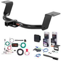 16 - 17 Honda Accord Coupe Curt 1-1/4" Class 1 Trailer Tow Hitch + 5-Flat Wiring Kit Tow Boat/Utility Trailer with Surge Brakes 11681