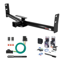 2007 - 2009 Pontiac Torrent Curt 2" Class 3 Trailer Tow Hitch + 5-Flat Wiring Kit Tow Boat/Utility Trailer with Surge Brakes 13591