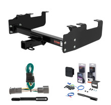 1987 - 1996 Ford F-250 Old body with 10" drop bumper, excluding 1973 - 1979 crew cab Curt 2" Class 3 Trailer Tow Hitch + 5-Flat Wiring Kit Tow Boat/Utility Trailer with Surge Brakes 13099