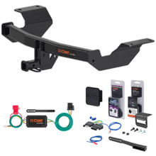 21 - 25 Honda CR-V Excluding hybrid and Touring with kick sensor Curt 1-1/4" Class 2 Trailer Tow Hitch + 5-Flat Wiring Kit Tow Boat/Utility Trailer with Surge Brakes 12169