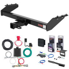 00 - 03 Nissan Frontier 4-door, short bed Curt 2" Class 3 Trailer Tow Hitch + 5-Flat Wiring Kit Tow Boat/Utility Trailer with Surge Brakes 13841