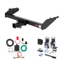 2000 - 2004 Nissan Frontier 4-door, short bed Curt 2" Class 3 Trailer Tow Hitch + 5-Flat Wiring Kit Tow Boat/Utility Trailer with Surge Brakes 13841