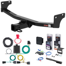 07 - 10 Jeep Patriot Curt 2" Class 3 Trailer Tow Hitch + 5-Flat Wiring Kit Tow Boat/Utility Trailer with Surge Brakes 13548