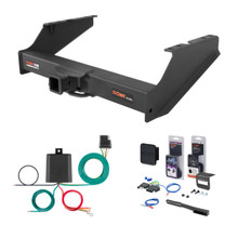 2008 - 2016 Ford F-250 Super Duty Curt 2-1/2" Class 5 Trailer Tow Hitch + 5-Flat Wiring Kit Tow Boat/Utility Trailer with Surge Brakes 15810