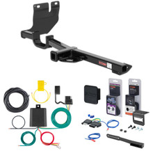 2013 Nissan Versa Hatchback Curt 1-1/4" Class 1 Trailer Tow Hitch + 5-Flat Wiring Kit Tow Boat/Utility Trailer with Surge Brakes 11348