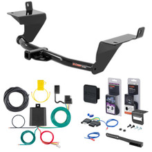 2015 Volkswagen Golf Sportwagen TDI, excluding TSI Curt 1-1/4" Class 1 Trailer Tow Hitch + 5-Flat Wiring Kit Tow Boat/Utility Trailer with Surge Brakes 11411