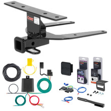 92 - 00 Honda Civic Hatchback Curt 1-1/4" Class 1 Trailer Tow Hitch + 5-Flat Wiring Kit Tow Boat/Utility Trailer with Surge Brakes 11209