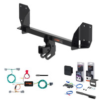2018 - 2020 Volvo XC90 Curt 2" Class 3 Trailer Tow Hitch + 5-Flat Wiring Kit Tow Boat/Utility Trailer with Surge Brakes 13467