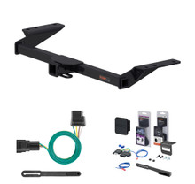 2019 - 2026 Chevrolet Blazer Excluding Premier Curt 2" Class 3 Trailer Tow Hitch + 5-Flat Wiring Kit Tow Boat/Utility Trailer with Surge Brakes 13418