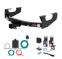 2008 - 2016 Ford F-350 Super Duty Excluding cab & chassis Curt 2" Class 3 Trailer Tow Hitch + 5-Flat Wiring Kit Tow Boat/Utility Trailer with Surge Brakes 13355