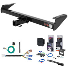 05 - 24 Nissan Frontier Curt 2" Class 3 Trailer Tow Hitch + 5-Flat Wiring Kit Tow Boat/Utility Trailer with Surge Brakes 13241-1