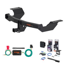 2017 - 2026 Honda CR-V Excluding hybrid with kick sensor Curt 1-1/4" Class 2 Trailer Tow Hitch + 5-Flat Wiring Kit Tow Boat/Utility Trailer with Surge Brakes 12169