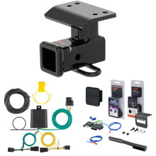 12 - 17 Volkswagen Tiguan Curt 2" Class 3 Trailer Tow Hitch + 5-Flat Wiring Kit Tow Boat/Utility Trailer with Surge Brakes 13133