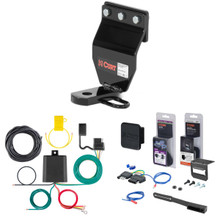 84 - 87 Honda Civic Wagon, excluding 4WD Curt FLAT, Class 1 Trailer Tow Hitch + 5-Flat Wiring Kit Tow Boat/Utility Trailer with Surge Brakes 11574