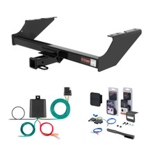 2008 - 2016 Ford F-250 Super Duty Excluding 20" spare tire Curt 2" Class 3 Trailer Tow Hitch + 5-Flat Wiring Kit Tow Boat/Utility Trailer with Surge Brakes 13014
