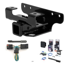 2002 Dodge Ram 1500 Factory style (built before 11/02) Curt 2" Class 3 Trailer Tow Hitch + 5-Flat Wiring Kit Tow Boat/Utility Trailer with Surge Brakes 13326-1