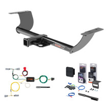 2015 - 2023 Dodge Challenger Excluding Demon, Hellcat and SRT Curt 2" Class 3 Trailer Tow Hitch + 5-Flat Wiring Kit Tow Boat/Utility Trailer with Surge Brakes 13236