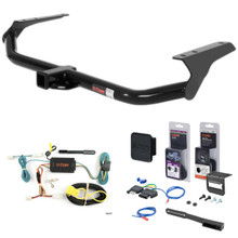 09 - 16 Toyota Venza Curt 2" Class 3 Trailer Tow Hitch + 5-Flat Wiring Kit Tow Boat/Utility Trailer with Surge Brakes 13356