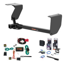 2012 - 2019 Fiat 500 Excluding Abarth Curt 1-1/4" Class 1 Trailer Tow Hitch + 5-Flat Wiring Kit Tow Boat/Utility Trailer with Surge Brakes 11363