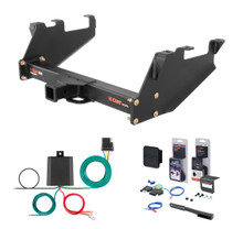 1985 - 1987 GMC C2500 With 10" step bumper Curt 2" Class 5 Trailer Tow Hitch + 5-Flat Wiring Kit Tow Boat/Utility Trailer with Surge Brakes 15317
