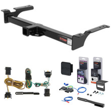 95 - 03 Ford Econoline van Curt 2" Class 4 Trailer Tow Hitch + 5-Flat Wiring Kit Tow Boat/Utility Trailer with Surge Brakes 14053