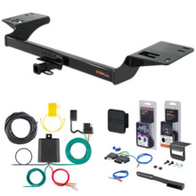 10- 12 Lincoln MKS Curt 1-1/4" Class 2 Trailer Tow Hitch + 5-Flat Wiring Kit Tow Boat/Utility Trailer with Surge Brakes 12088