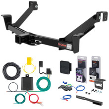 91 - 94 Ford Explorer Curt 2" Class 3 Trailer Tow Hitch + 5-Flat Wiring Kit Tow Boat/Utility Trailer with Surge Brakes 13106