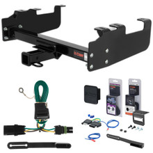 85 - 86 Chevrolet C10 With 10" step bumper Curt 2" Class 3 Trailer Tow Hitch + 5-Flat Wiring Kit Tow Boat/Utility Trailer with Surge Brakes 13099