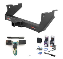 2003 - 2010 Dodge Ram 3500 Fits with or without factory receiver Curt 2-1/2" Class 5 Trailer Tow Hitch + 5-Flat Wiring Kit Tow Boat/Utility Trailer with Surge Brakes 15809