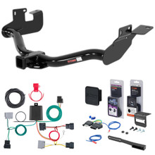 05 - 07 Ford Escape Without factory 1-1/4" receiver hitch Curt 2" Class 3 Trailer Tow Hitch + 5-Flat Wiring Kit Tow Boat/Utility Trailer with Surge Brakes 13650