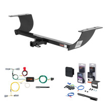2015 - 2023 Dodge Challenger Curt 1-1/4" Class 2 Trailer Tow Hitch + 5-Flat Wiring Kit Tow Boat/Utility Trailer with Surge Brakes 12064