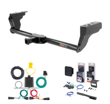 2019 - 2024 Ford Edge Titanium or ST only Curt 1-1/4" Class 2 Trailer Tow Hitch + 5-Flat Wiring Kit Tow Boat/Utility Trailer with Surge Brakes 12140