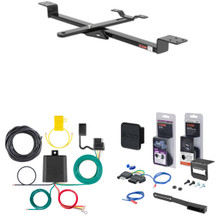 85 - 86 Subaru  Wagon Curt FLAT, Class 1 Trailer Tow Hitch + 5-Flat Wiring Kit Tow Boat/Utility Trailer with Surge Brakes 11634-1