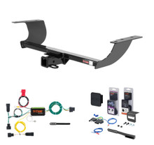 2015 - 2016 Dodge Charger Curt 2" Class 3 Trailer Tow Hitch + 5-Flat Wiring Kit Tow Boat/Utility Trailer with Surge Brakes 13093