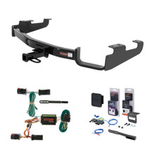 1996 - 2000 Plymouth Grand Voyager Excluding Stow 'n Go Curt 1-1/4" Class 2 Trailer Tow Hitch + 5-Flat Wiring Kit Tow Boat/Utility Trailer with Surge Brakes 12362