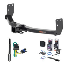 2010 - 2016 Cadillac SRX Curt 2" Class 3 Trailer Tow Hitch + 5-Flat Wiring Kit Tow Boat/Utility Trailer with Surge Brakes 13002