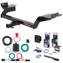 13 - 16 Ford Escape Excluding SE models Curt 1-1/4" Class 2 Trailer Tow Hitch + 5-Flat Wiring Kit Tow Boat/Utility Trailer with Surge Brakes 12111