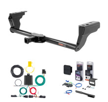 2019 - 2024 Ford Edge SE & SEL only Curt 1-1/4" Class 2 Trailer Tow Hitch + 5-Flat Wiring Kit Tow Boat/Utility Trailer with Surge Brakes 12140