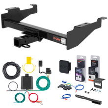 86 - 97 Ford Aerostar Curt 2" Class 3 Trailer Tow Hitch + 5-Flat Wiring Kit Tow Boat/Utility Trailer with Surge Brakes 13032