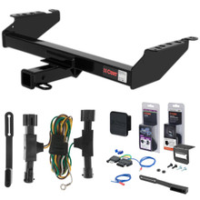 92 - 96 Ford Bronco Curt 2" Class 3 Trailer Tow Hitch + 5-Flat Wiring Kit Tow Boat/Utility Trailer with Surge Brakes 13310