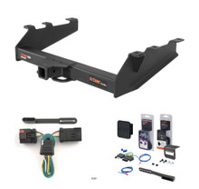 1994 - 2002 Dodge Ram 2500 8' bed, factory bumper Curt 2" Class 5 Trailer Tow Hitch + 5-Flat Wiring Kit Tow Boat/Utility Trailer with Surge Brakes 15319