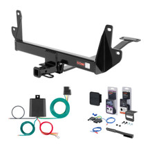 2007 - 2008 BMW 335xi Sedan, single muffler, gas models Curt 1-1/4" Class 1 Trailer Tow Hitch + 5-Flat Wiring Kit Tow Boat/Utility Trailer with Surge Brakes 11033