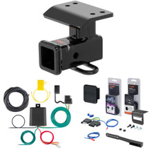 09 - 11 Volkswagen Tiguan Curt 2" Class 3 Trailer Tow Hitch + 5-Flat Wiring Kit Tow Boat/Utility Trailer with Surge Brakes 13133