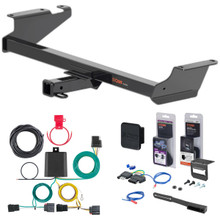 08 - 10 Chrysler Town & Country Curt 2" Class 3 Trailer Tow Hitch + 5-Flat Wiring Kit Tow Boat/Utility Trailer with Surge Brakes 13364