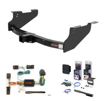 2003 - 2008 Dodge Ram 1500 Will not fit with factory receiver (built in or after 11/02) Curt 2" Class 4 Trailer Tow Hitch + 5-Flat Wiring Kit Tow Boat/Utility Trailer with Surge Brakes 14361