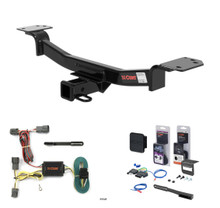 2005 - 2009 Hyundai Tucson Curt 2" Class 3 Trailer Tow Hitch + 5-Flat Wiring Kit Tow Boat/Utility Trailer with Surge Brakes 13526