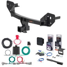 20 - 25 Subaru Legacy Sedan Curt 2" Class 3 Trailer Tow Hitch + 5-Flat Wiring Kit Tow Boat/Utility Trailer with Surge Brakes 13494-1