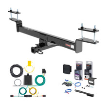 2012 - 2015 Volkswagen Passat Sedan, excluding hands free trunk Curt 1-1/4" Class 1 Trailer Tow Hitch + 5-Flat Wiring Kit Tow Boat/Utility Trailer with Surge Brakes 11234